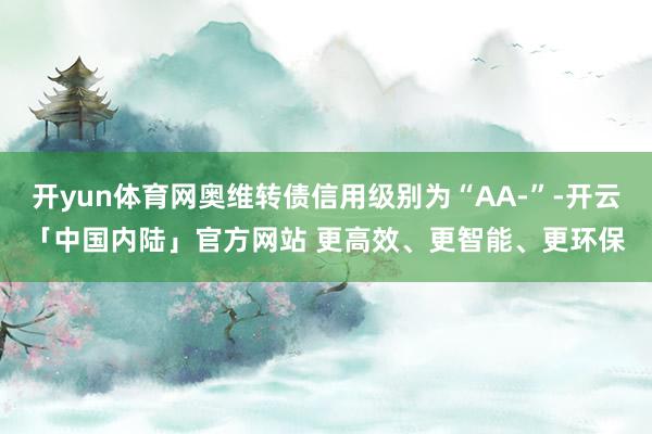 开yun体育网奥维转债信用级别为“AA-”-开云「中国内陆」官方网站 更高效、更智能、更环保